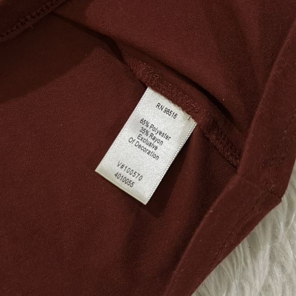 Cold water creek brown beaded embellished long sleeve top size large - Picture 7 of 8